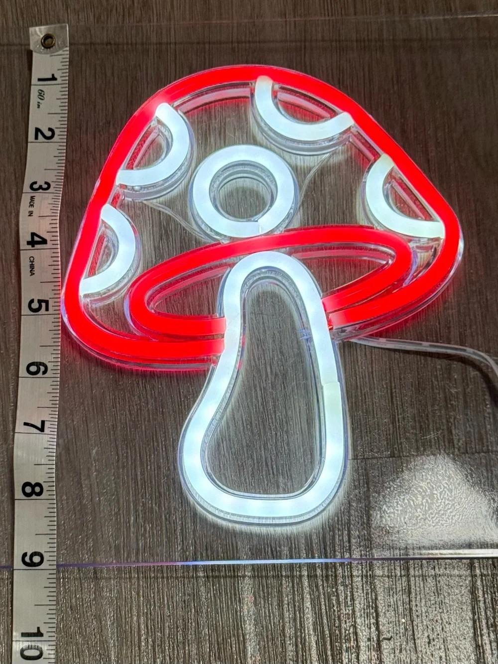 Mushroom Neon LED Light Sign Wall Accent Decor Mushroom Lamp USB Red White